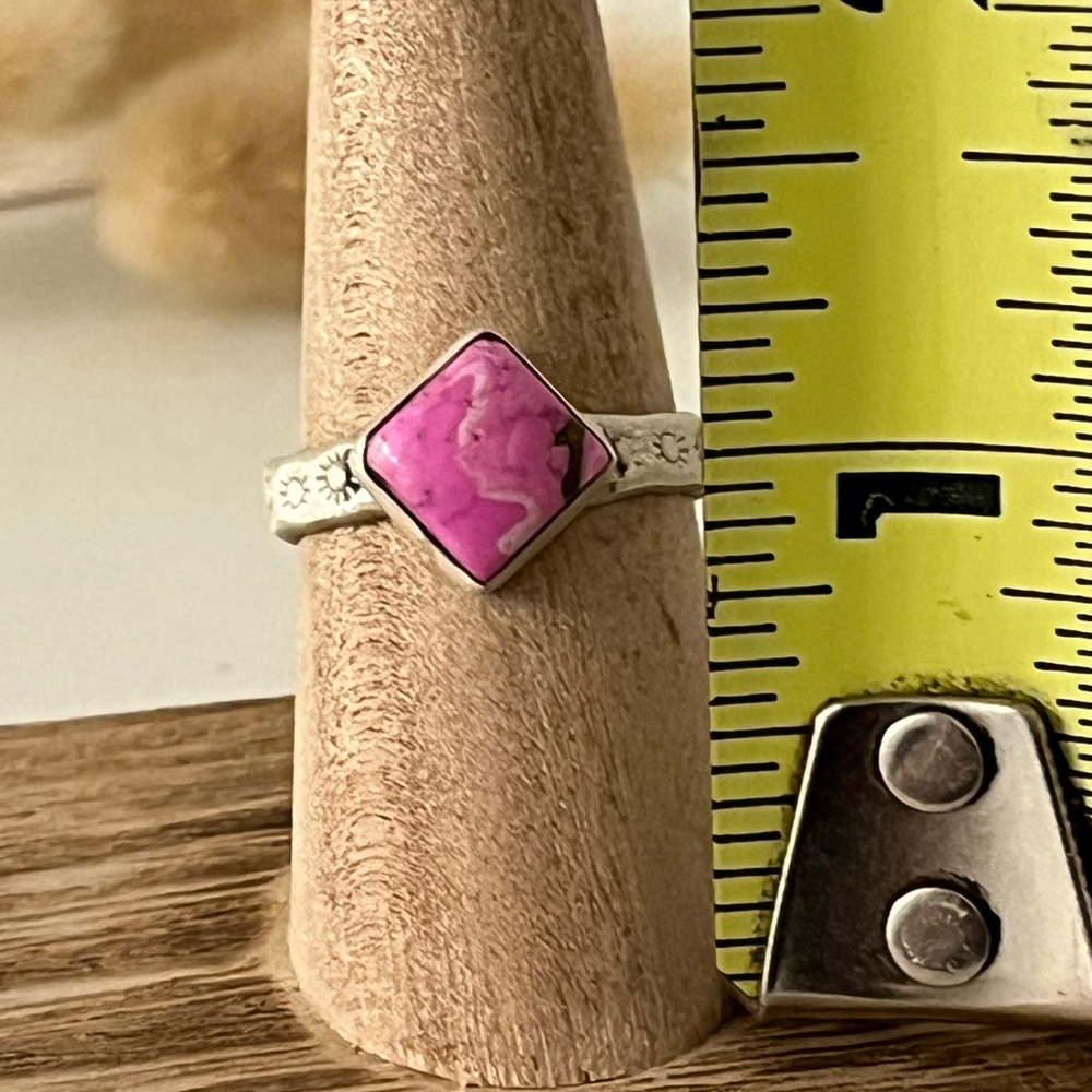 Solid 925 Sterling Silver Cotton Candy Gemstone R… - image 8